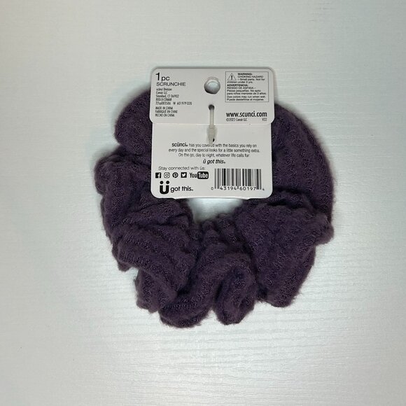 NWT purple fluffy scrunchie - Picture 2 of 2